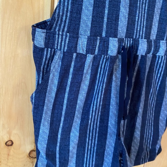 No Boundaries Blue Striped Jumpsuit/Overalls - Picture 6 of 8